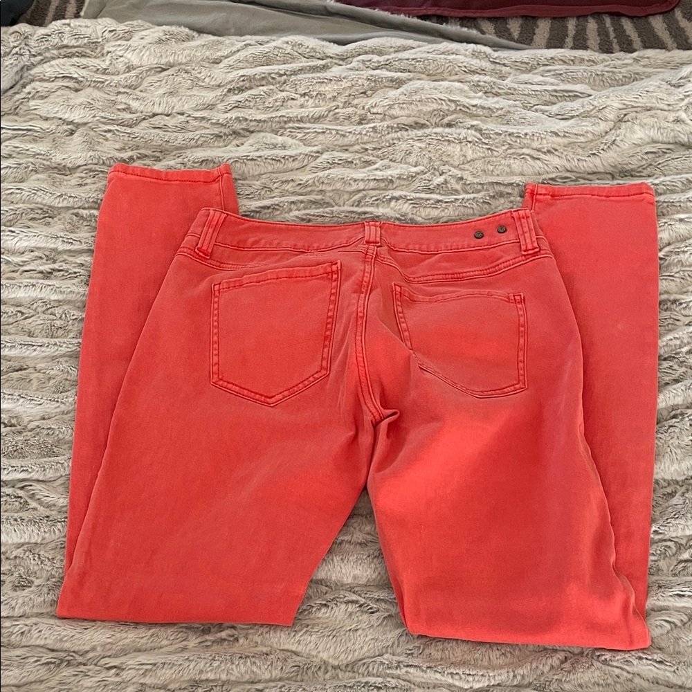 CAbi High-Rise Skinny Jeans in Coral - Picture 5 of 5
